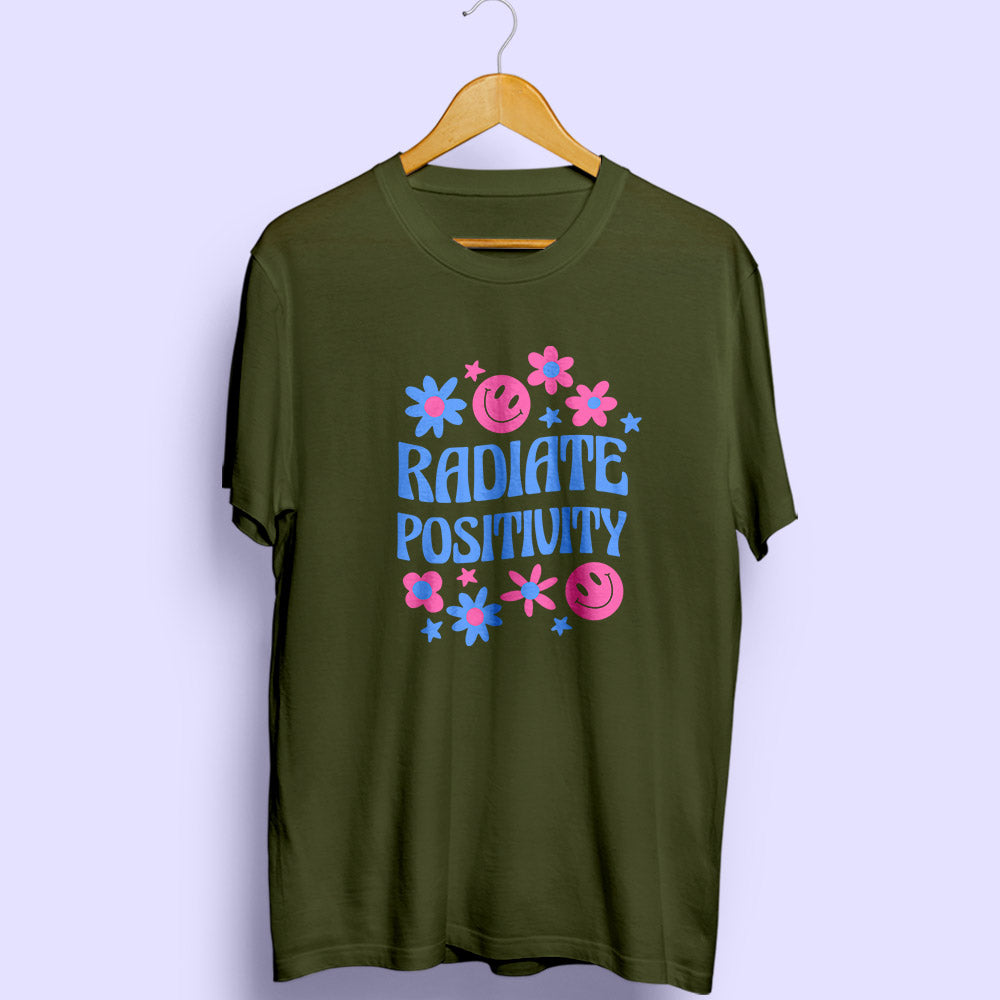 Radiate Positivity Half Sleeve T-Shirt - Soul & Peace