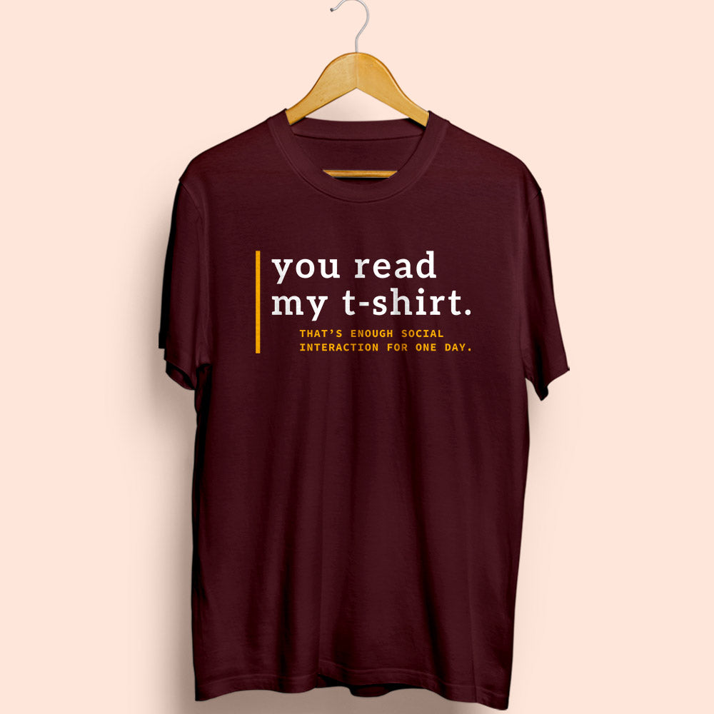 Read My T-Shirt Half Sleeve T-Shirt - Soul & Peace