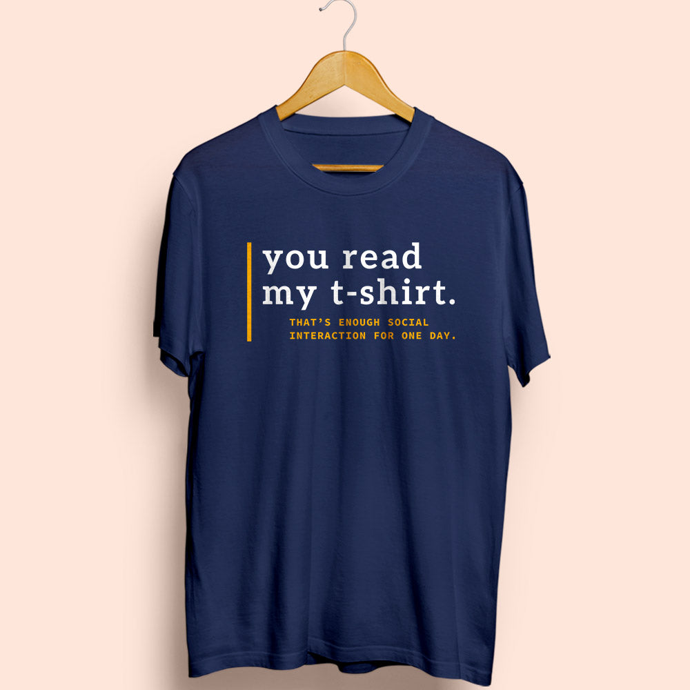 Read My T-Shirt Half Sleeve T-Shirt - Soul & Peace