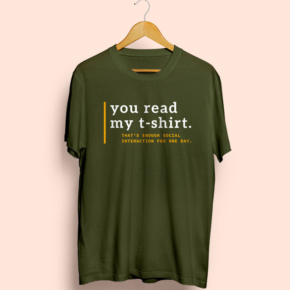 Read My T-Shirt Half Sleeve T-Shirt - Soul & Peace