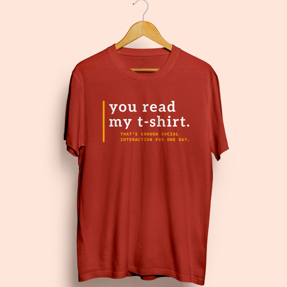 Read My T-Shirt Half Sleeve T-Shirt - Soul & Peace