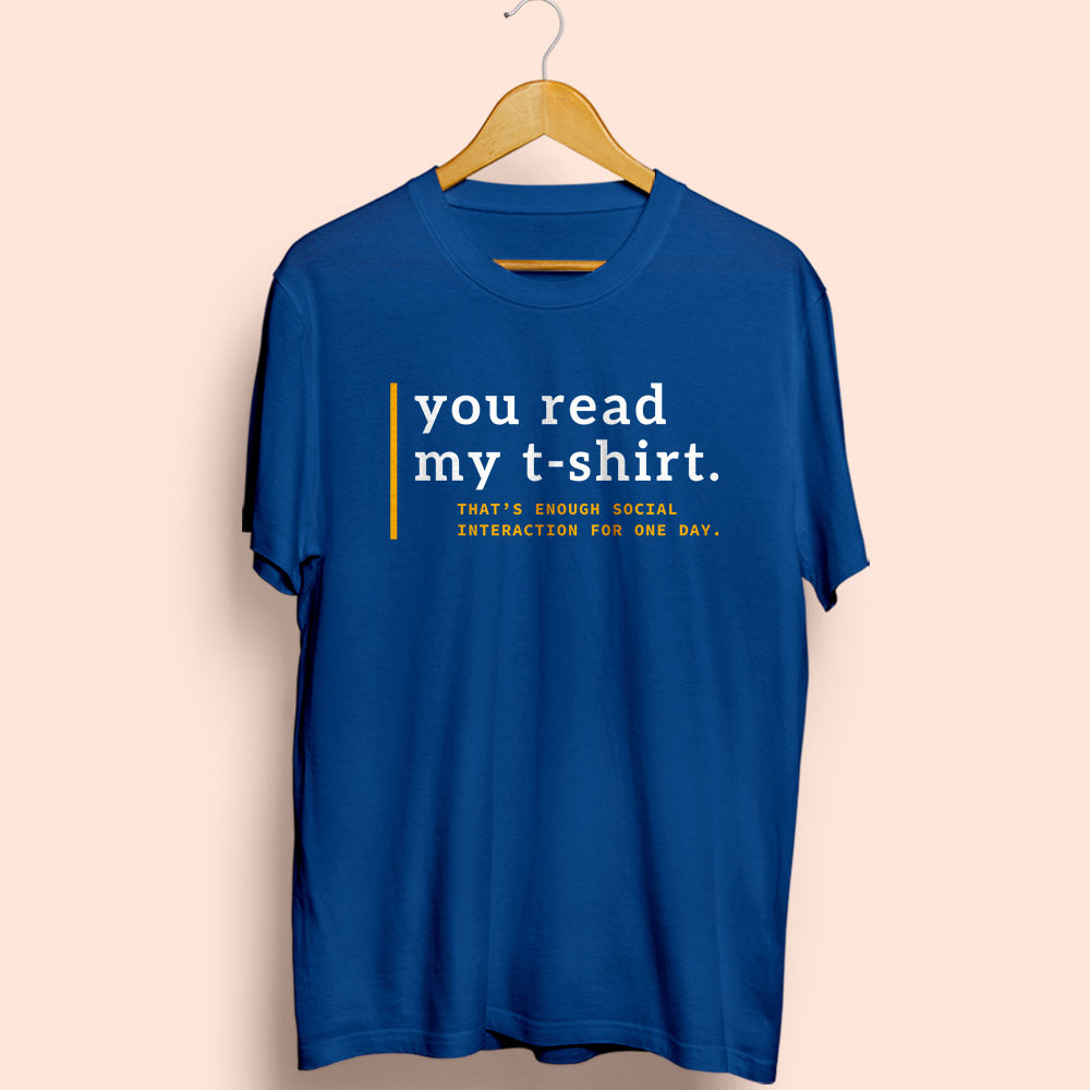 Read My T-Shirt Half Sleeve T-Shirt - Soul & Peace