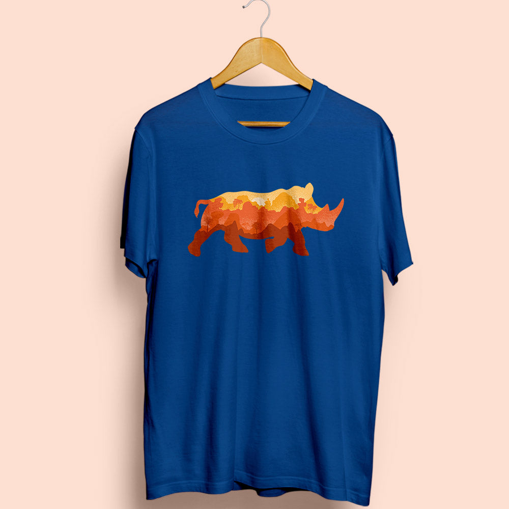 Rhino Half Sleeve T-Shirt - Soul & Peace