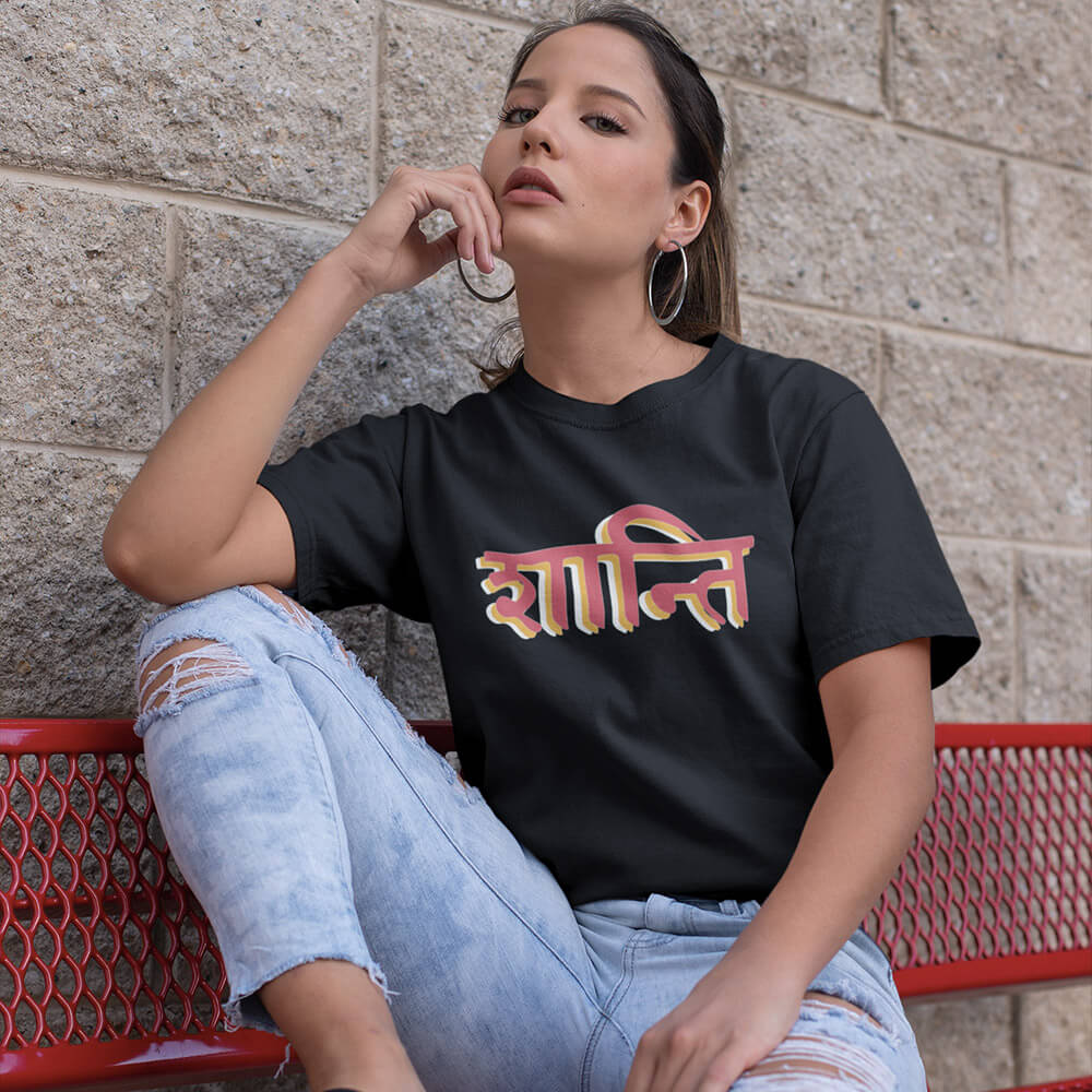 Shanti Half Sleeve T-Shirt - Soul & Peace