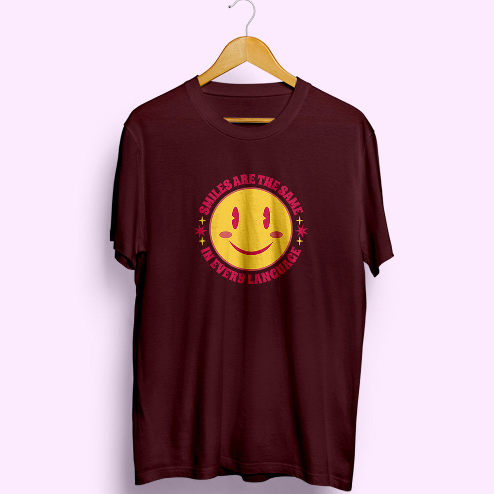 Smiles Are The Same Half Sleeve T-Shirt - Soul & Peace