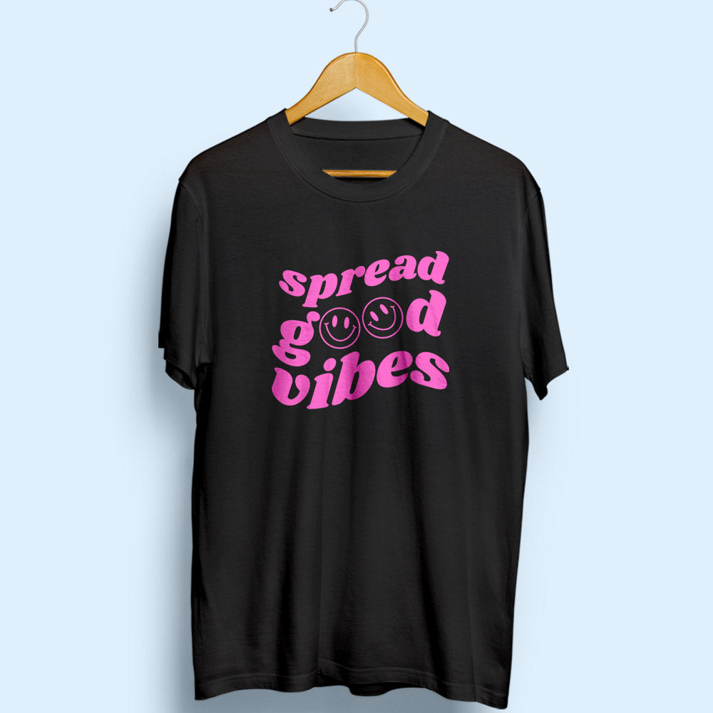 Spread Good Vibes Half Sleeve T-Shirt - Soul & Peace