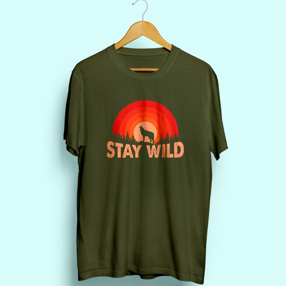 Stay Wild Half Sleeve T-Shirt - Soul & Peace