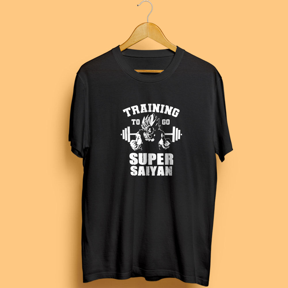 Training To Go Super Saiyan Half Sleeve T-Shirt