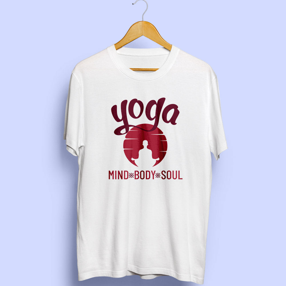 Yoga : Mind Body Soul Half Sleeve T-Shirt - Soul & Peace